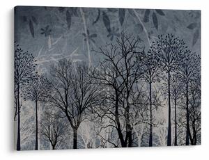 Obraz - Siluety stromov s listami (70x50 cm)