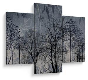 Obraz - Siluety stromov s listami (90x60 cm)