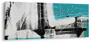 Obraz - Tyrkysová abstrakcia (120x50 cm)