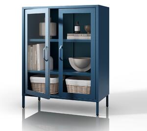 Vitrína GINA, 800 x 1015 x 400 mm, Modern: tmavomodrá farba