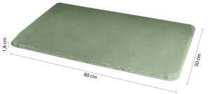 Gedy FUZZY kúpeľňová predložka, 50x80 cm, 100% polyester, protišmyk, zelená