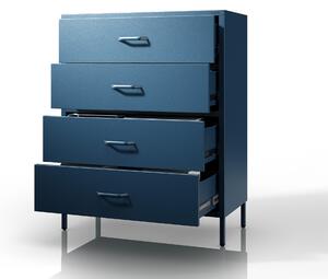 Komoda CARLA, 800 x 1015 x 400 mm, Modern: tmavomodrá farba