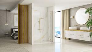 Rea - Sprchové dvere Hugo 80 + sprchová zástena 30 - zlatá/transparentná