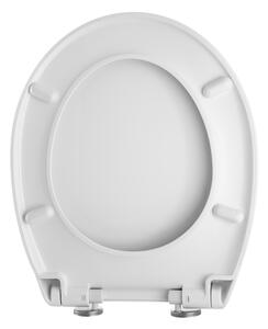 Erga Creta D2, toaletné WC sedátko 435x370mm z polypropylénu s pomalým zatváraním, biela, ERG-GAM-D2