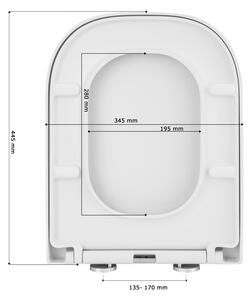 Erga Lumino, toaletné WC sedátko 445x345mm z duroplastu s pomalým zatváraním, biela, ERG-GAM-LUMINO
