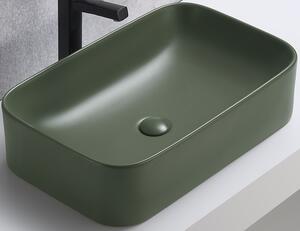 CMD COMAD - Umývadlo na dosku Kama 60 cm - zelená matná
