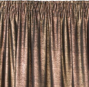 EUROFIRANY Zamatový záves s medenou potlačou 140 cm x 270 cm čierna 100 % polyester