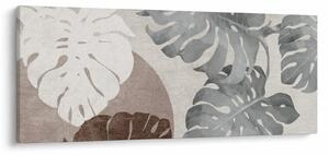 Obraz - Dizajn s listami (120x50 cm)