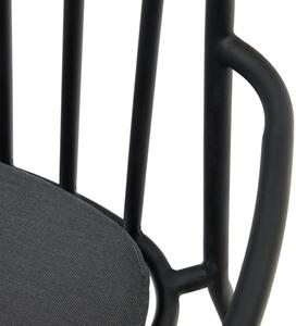 MUZZA Záhradná stolička manta čierna