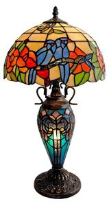 Brilagi - Tiffany vitrážová stolová lampa JUNGLE 1xE27/60W/230V + 1xE14/40W