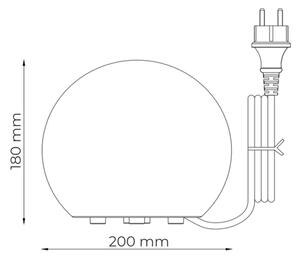 Zuma Line Mc20E - Vonkajšie svietidlo GLOBO 1xE27/10W/230V, priemer 20 cm, IP44