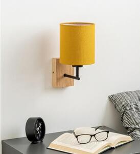 Brilagi - Nástenné svietidlo NUBILA WOOD 1xE27/25W/230V dub/čierna/žltá