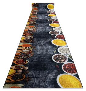 Protišmykový behúň LOTUS KITCHEN 40580 sivý / žltý