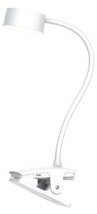 Nabíjacia LED lampička s klipom 2 W, 210 lm, 3 farby svetla, stmievateľná, biela (WO3001-W) (WO3001-W)