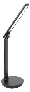 LED stolová lampa MEGATRON 5 W s bezdrôtovým nabíjaním, 3 farby svetla, stmievateľná, čierna (MEGATRON 5W 3CCT BLACK)