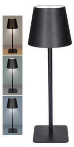 Nabíjacia LED lampička Lucca 120 lm, 3 farby svetla, plynulo stmievateľná, čierna (WO69-B) (WO69-B)