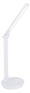 LED stolová lampa MEGATRON 5 W s bezdrôtovým nabíjaním, 3 farby svetla, stmievateľná, biela (MEGATRON 5W 3CCT WHITE)