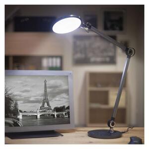 LED stolová lampa KAREN 9,2 W s bezdrôtovým nabíjaním, 640 lm, 3 farby svetla, stmievateľná, sivá (Z7615)
