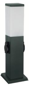 Brilagi - Vonkajšia lampa s 2 zásuvkami SCHUKO NOVA 1xE27/15W/230V 40 cm IP44 antracit