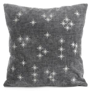 VIANOČNÁ DEKORAČNÁ OBLIEČKA NA VANKÚŠ SHINE 45X45 CM GRAFITOVÁ