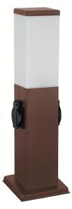 Brilagi - Vonkajšie svietidlo s 2 zásuvkami SCHUKO NOVA 1xE27/15W/230V 40 cm IP44 hnedé