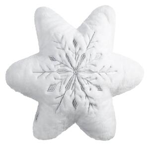 VIANOČNÝ DEKORAČNÝ VANKÚŠ SNOWFLAKE1 43X43 CM BIELA