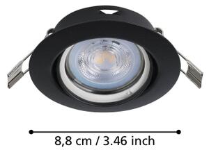 Eglo 901755 - SADA 3x LED Podhľadové svietidlo FAVAZZINA 1xGU10/4W/230V čierna