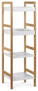 BONTEC Regál, masív, biela, DR-013-4 Farba: Biela