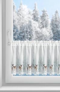 KRÁTKA VIANOČNÁ ZÁCLONA NA PÁSKE XMAS18 150X40 CM VZOROVANÁ