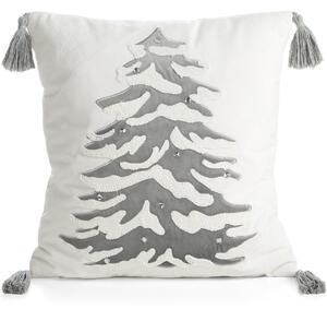 VIANOČNÁ DEKORAČNÁ OBLIEČKA NA VANKÚŠ POMEPO 45X45 CM VZOROVANÁ