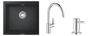 Súprava granitový drez Grohe K700 31654AP0, kuchynská batéria Grohe BauEdge 31367001, 40535000