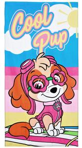 Dievčenská plážová osuška Tlapková patrola - Paw Patrol - motív Cool Pup - 100% bavlna - 70 x 140 cm