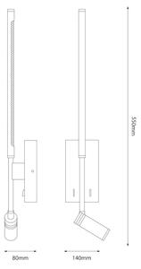LED nástenné svietidlo TORCH LED/6W/230V + LED/3W biele
