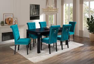 Luxusný rozkladací jedálenský set Teide (stôl + 6x stolička)