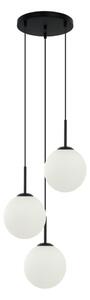 ITALUX PND-5578-3S-BK Deore závesné svietidlo 3xE27 D400mm čierna, biela