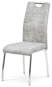 BONTEC Jedálenská stolička, hnedá, látka vintage, HC-486 BR3 Farba: Strieborná
