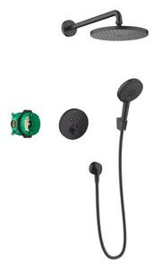 Sprchový systém Hansgrohe Raindance S pod omietku s termostatickou batériou matná čierna 27959670