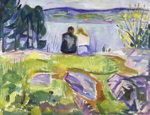 Munch, Edvard - Umelecká tlač Springtime (Lovers by the shore), (40 x 30 cm)