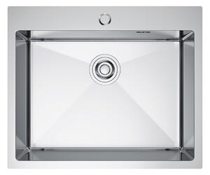 Erga HD, 1-komorový oceľový drez 600x500x210 mm, oceľová, ERG-MLS-HD6050