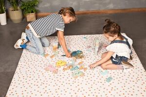 Little gem. carpets Detský penový koberec skladací obojstranný – na von aj na doma - 140x140 cm