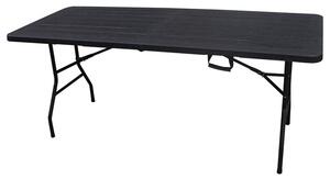 BONTEC Záhradný stôl, kov, plast, čierna, AZ-K1003 BK Farba: Čierna