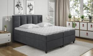 Luxusná kontinentálna posteľ Asparo 180x200cm, sivá Monolith