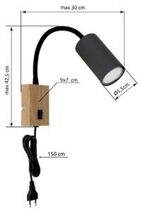Globo 57911WG - Flexibilná nástenná lampa ROBBY 1xGU10/25W/230V šedá/hnedá
