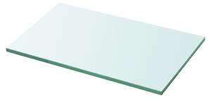 Poličky 2 ks panel z priehľadného skla 30x12 cm