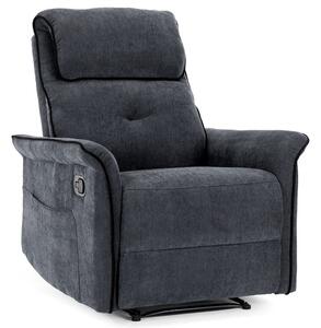 BONTEC Relaxačné kreslo, sivá, látka, TV-7054 GREY2 Farba: Šedá