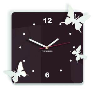 Nástenné hodiny Quartz, nalepovacie dekorácie, 3D zrkadlové nálepky Xmomo FL-z29-RAL8017-9010 HEU-