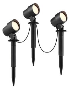 Brilliant - Sada 3x LED vonkajších svietidiel KAMARA LED/8,5W/230V IP44, čierna