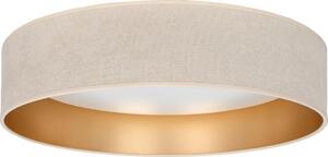 Brilagi-LED Stropné svietidlo VELVET SIMPLE LED, 24 W, 230 V, 4000 K, priemer 45 cm, krémová/zlatá