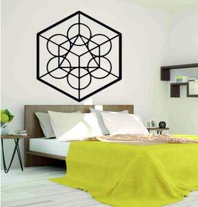 Drevený geometrický obraz na stenu žatva I SENTOP PR0336
