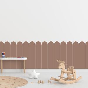 PIPPER. Textilná samolepiaca tapeta - Oblúk - Hnedá farba Farba: Tmavá, Veľkosť: 80 cm